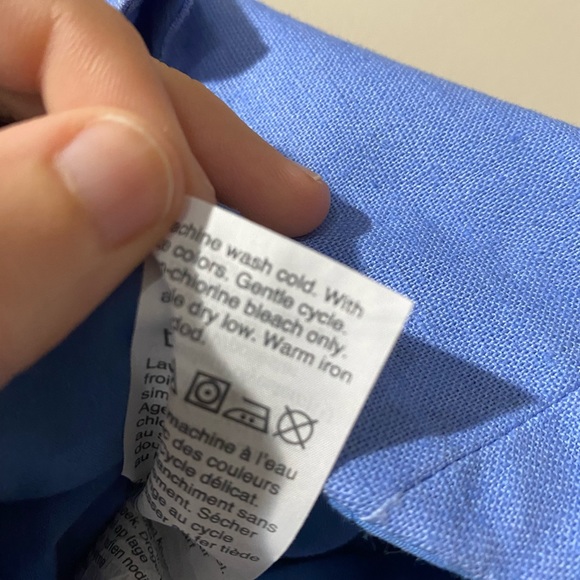 J crew Blue Scalloped Linen Skirt size 0 - Picture 5 of 7